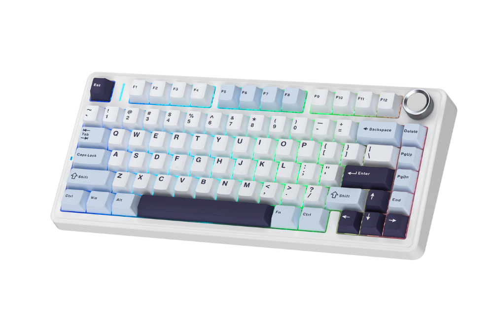 AULA F75 3 Mode Glacier Blue Ice Vein switch